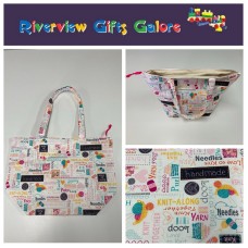Large Tote Bag With Zip - Words to Sew By Large Tote Bag With Zip - Words to Sew By